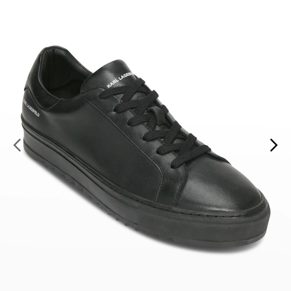 Karl Lagerfeld Leather Sawtooth Sole Sneakers